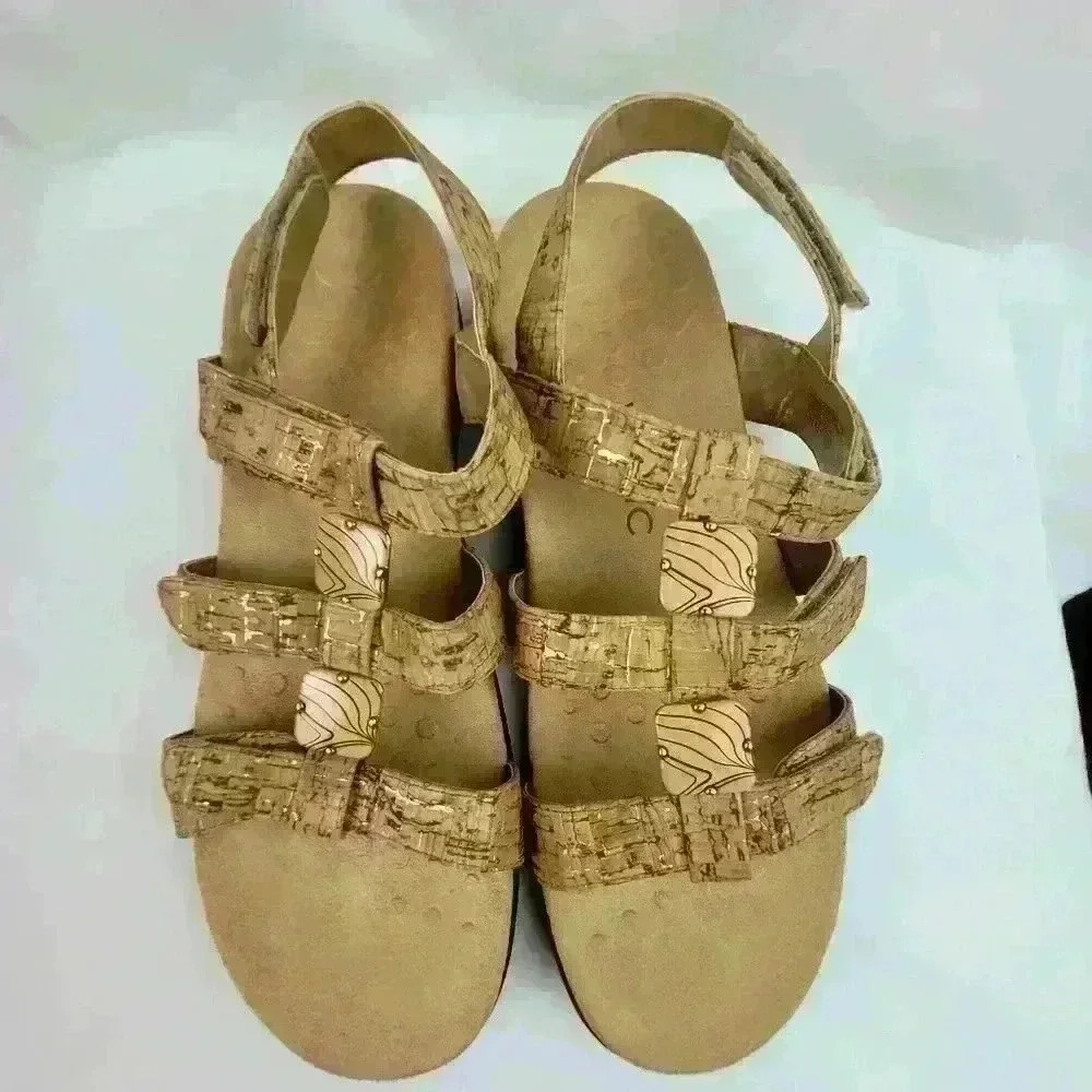 Vionic Amber Tan Cork Sandal sz 10 - Picture 13 of 14